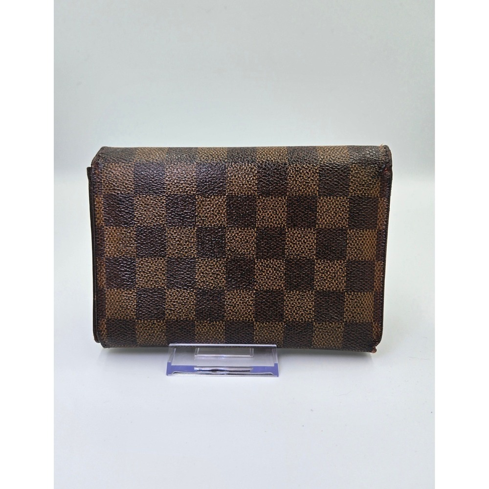 Louis Vuitton Damier Ebene Tri Fold Wallet Authentic Detective Cert - Picture 14 of 14
